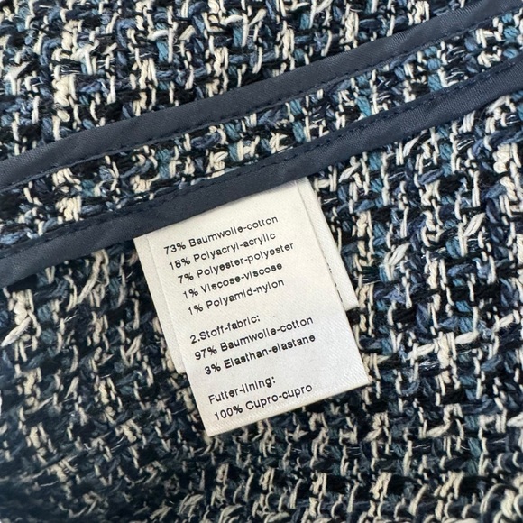 AKRIS PUNTO - Tweed Spread Collar Jacket Sz 14 - Picture 9 of 11